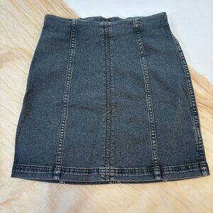Free People Blue Denim Mini Skirt Festival Boho Indie Sleaze Y2K Womens Sz 0
